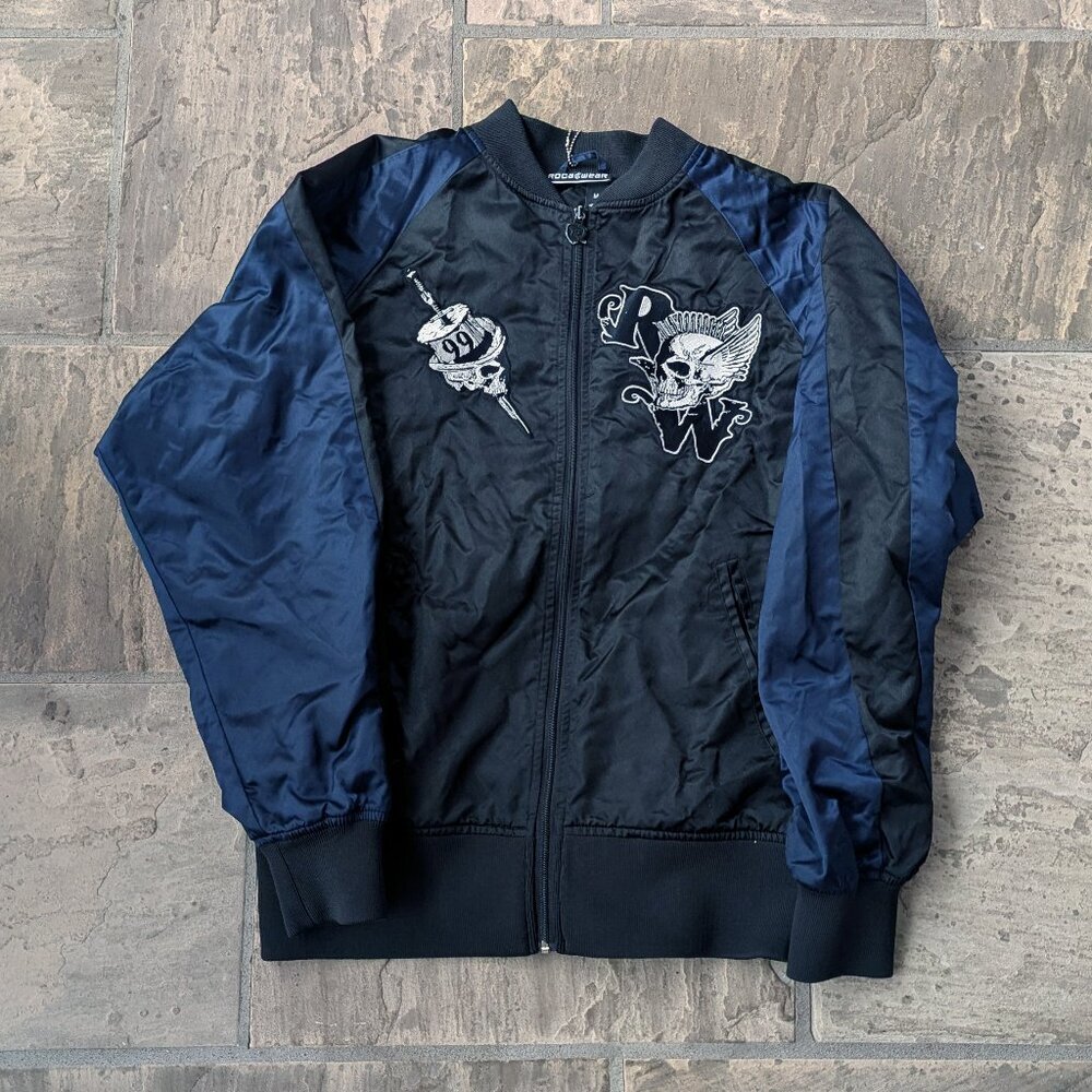 Rocawear Y2K Satin Bomber Jacket (SIZE: M)